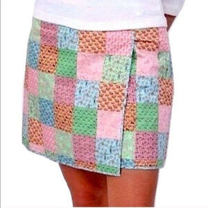 Vineyard Vines Women's Skirt Multicolored Pastel Nautical Resort Sea Patchwork 0